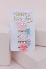 Creative Education Boutique Shimmer Flower Rings, 5pcs