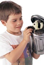 Folkmanis Puppet: Raccoon in Garbage Can