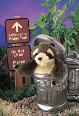 Folkmanis Puppet: Raccoon in Garbage Can
