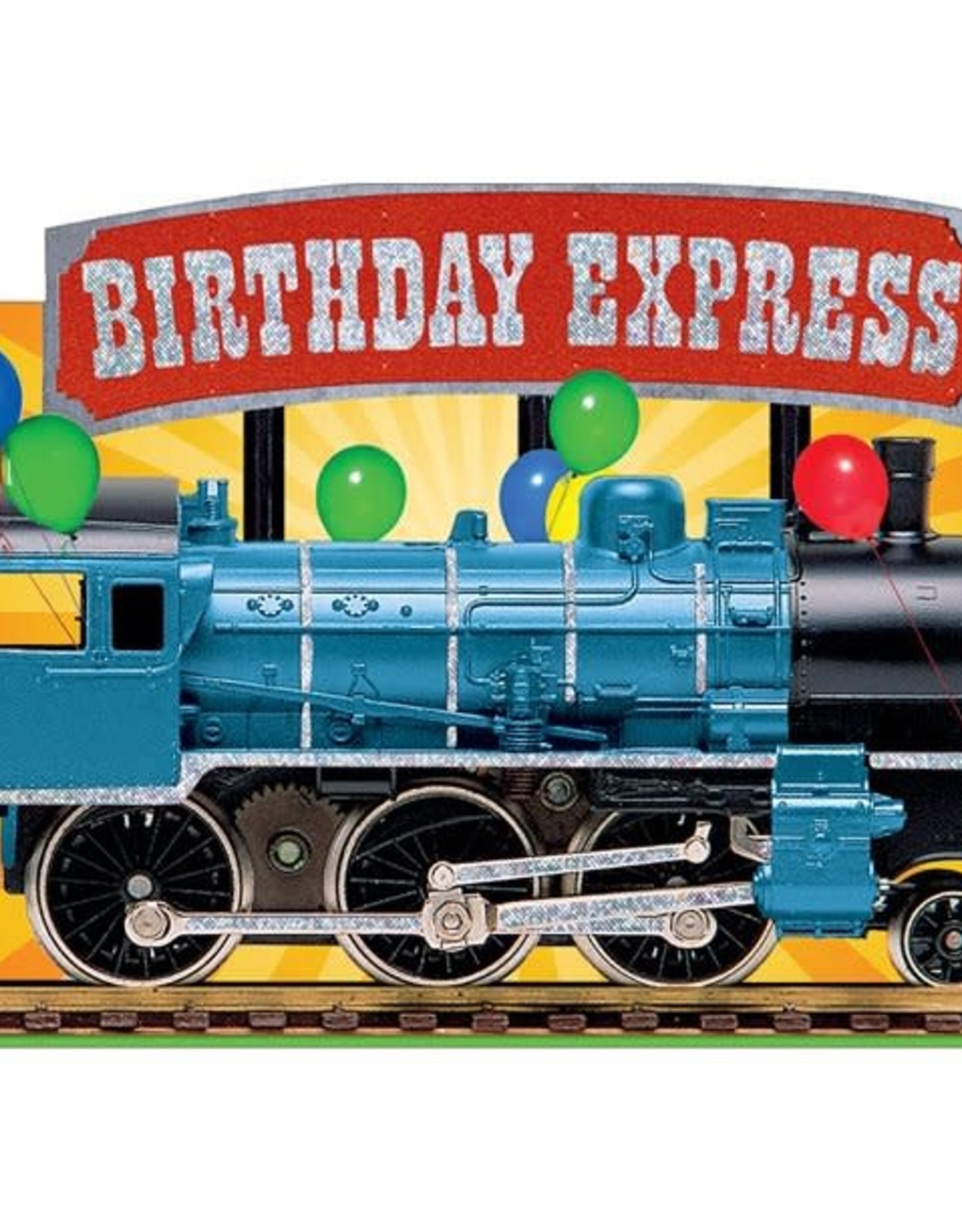 Paper House Birthday Express Train Foil Card