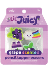 Ooly Lil' Juicy Scented Pencil TopperErasers - Grape (Set of 4)