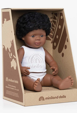 Miniland Baby Doll African American Boy  15"