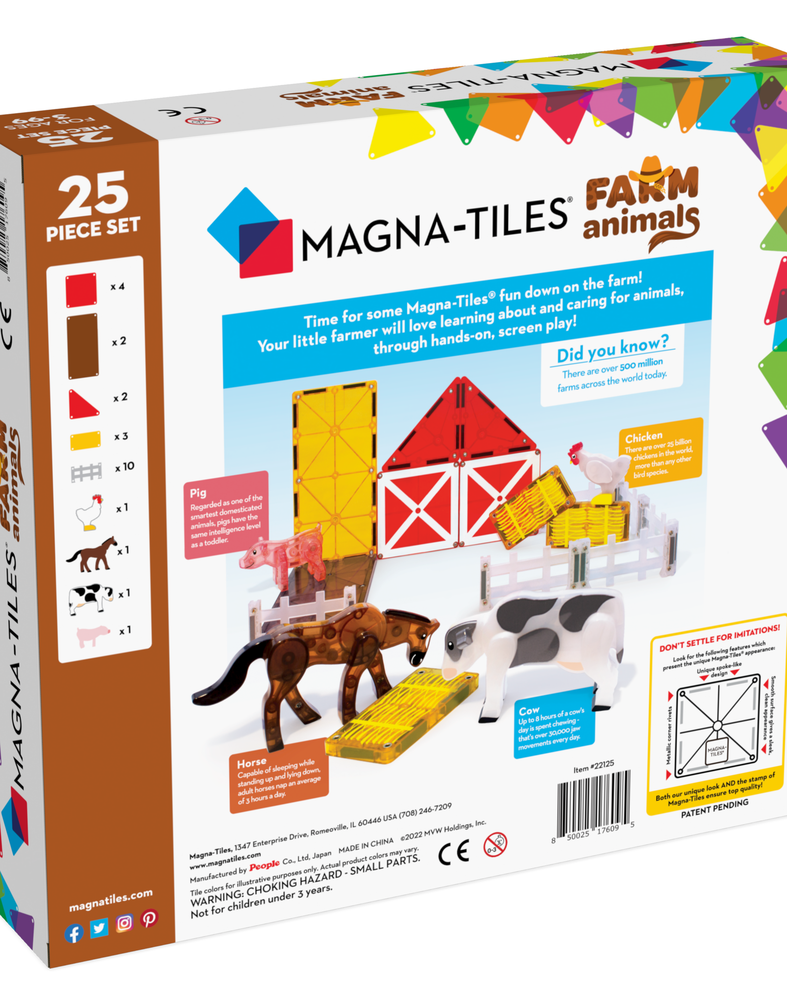 Magna-Tiles Magna-Tiles: Farm Animals 25pc