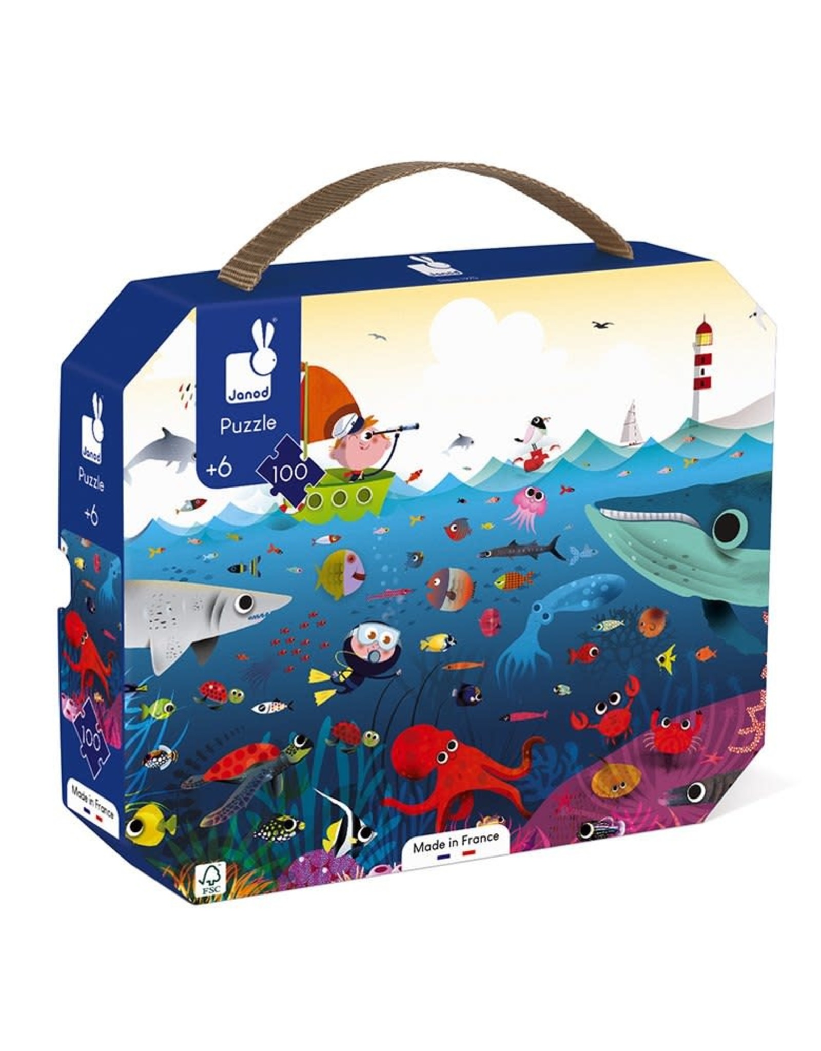 Janod Hat Boxed Puzzle 100pc: Underwater World