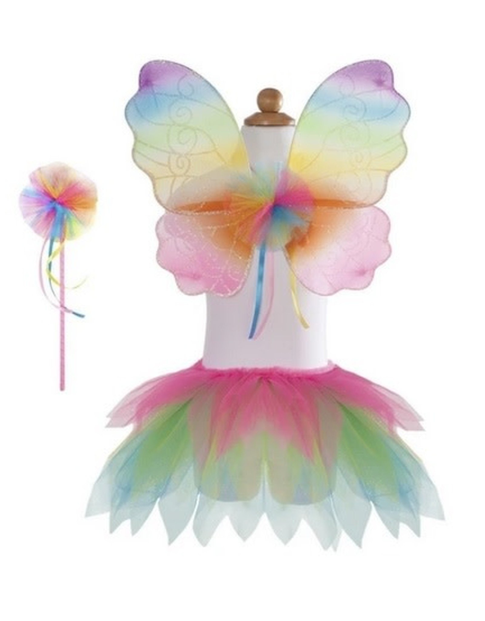 Creative Education Neon Rainbow Tutu with Wings & Wand, size 4-6