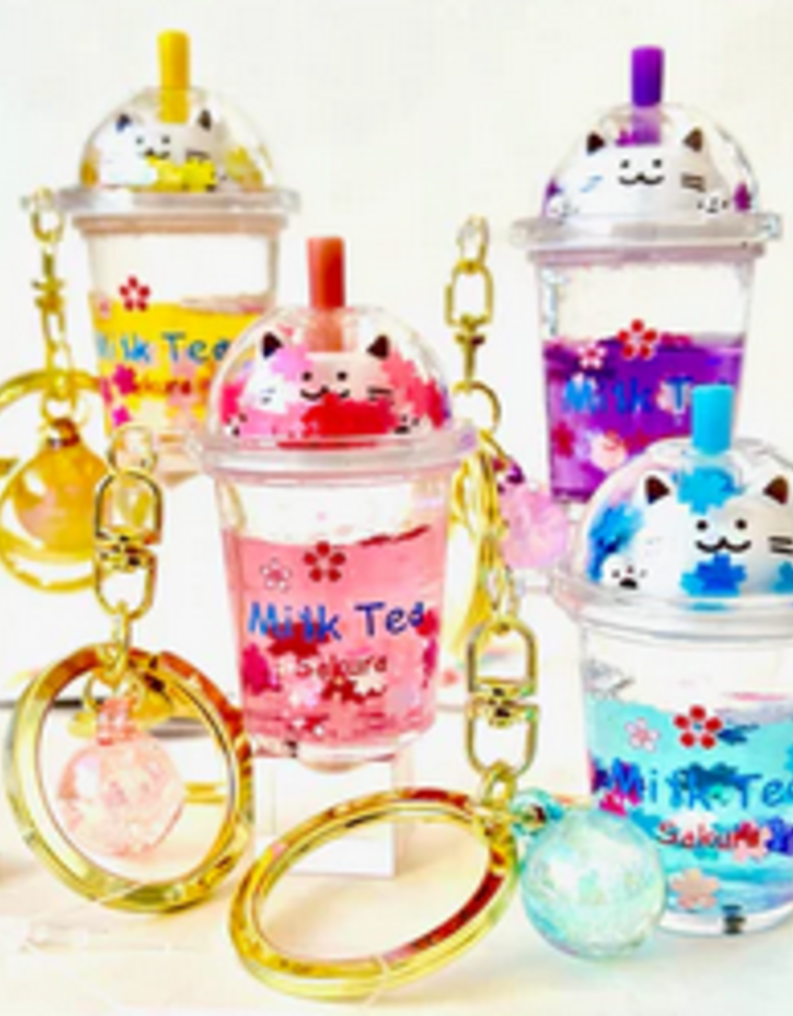 bcmini Key Charm: Kitty Milk Tea Floaty