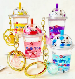bcmini Key Charm: Kitty Milk Tea Floaty