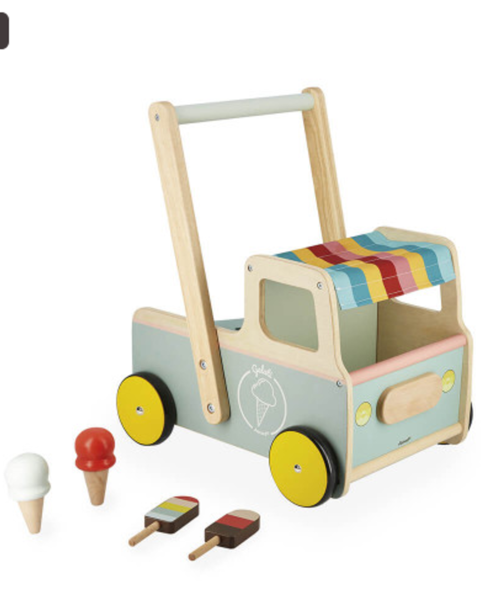 Janod Ice Cream Cart Push Along Trolley