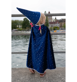 Creative Education Sparkle Wizard Cape & Hat, Blue/Silver, size 4-6