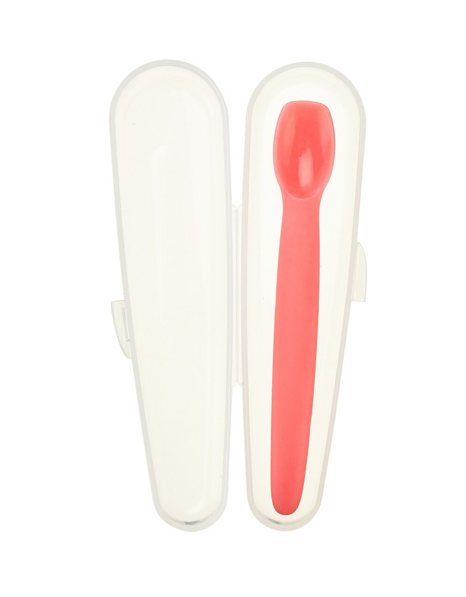 Inno Baby Silicone Baby Feeding Spoon w/ Carrying Case: Pink