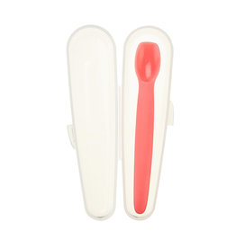 Inno Baby Silicone Baby Feeding Spoon w/ Carrying Case: Pink