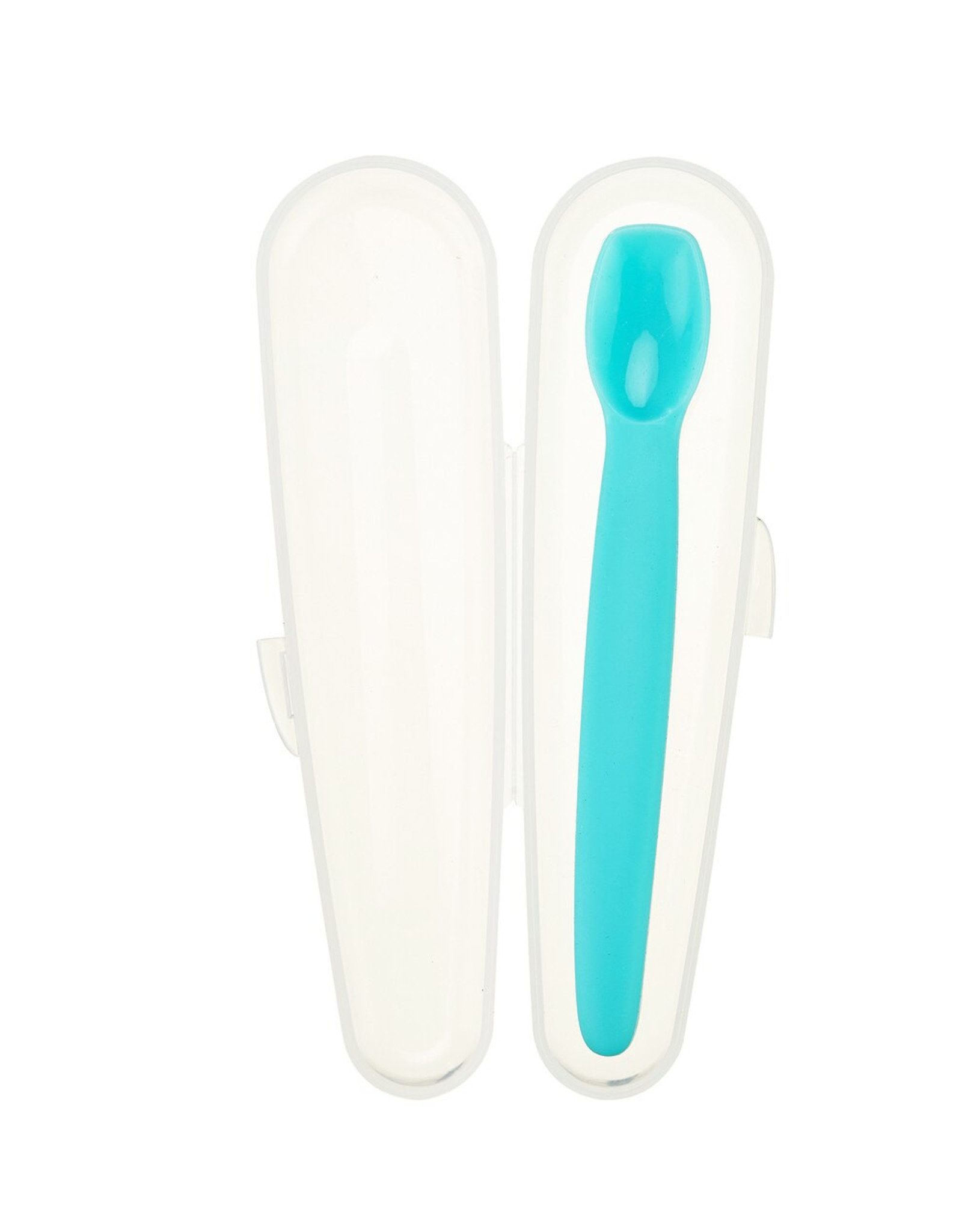 Inno Baby Silicone Baby Feeding Spoon w/ Carrying Case: Blue