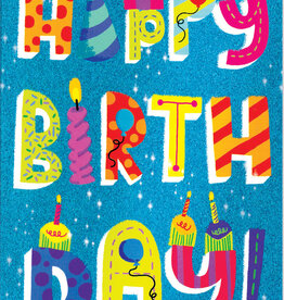Mindware Glitter: Happy Birthday Lettering Card