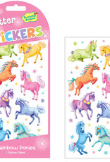 Peaceable Kingdom Glitter Stickers: Rainbow Ponies