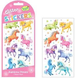 Peaceable Kingdom Glitter Stickers: Rainbow Ponies