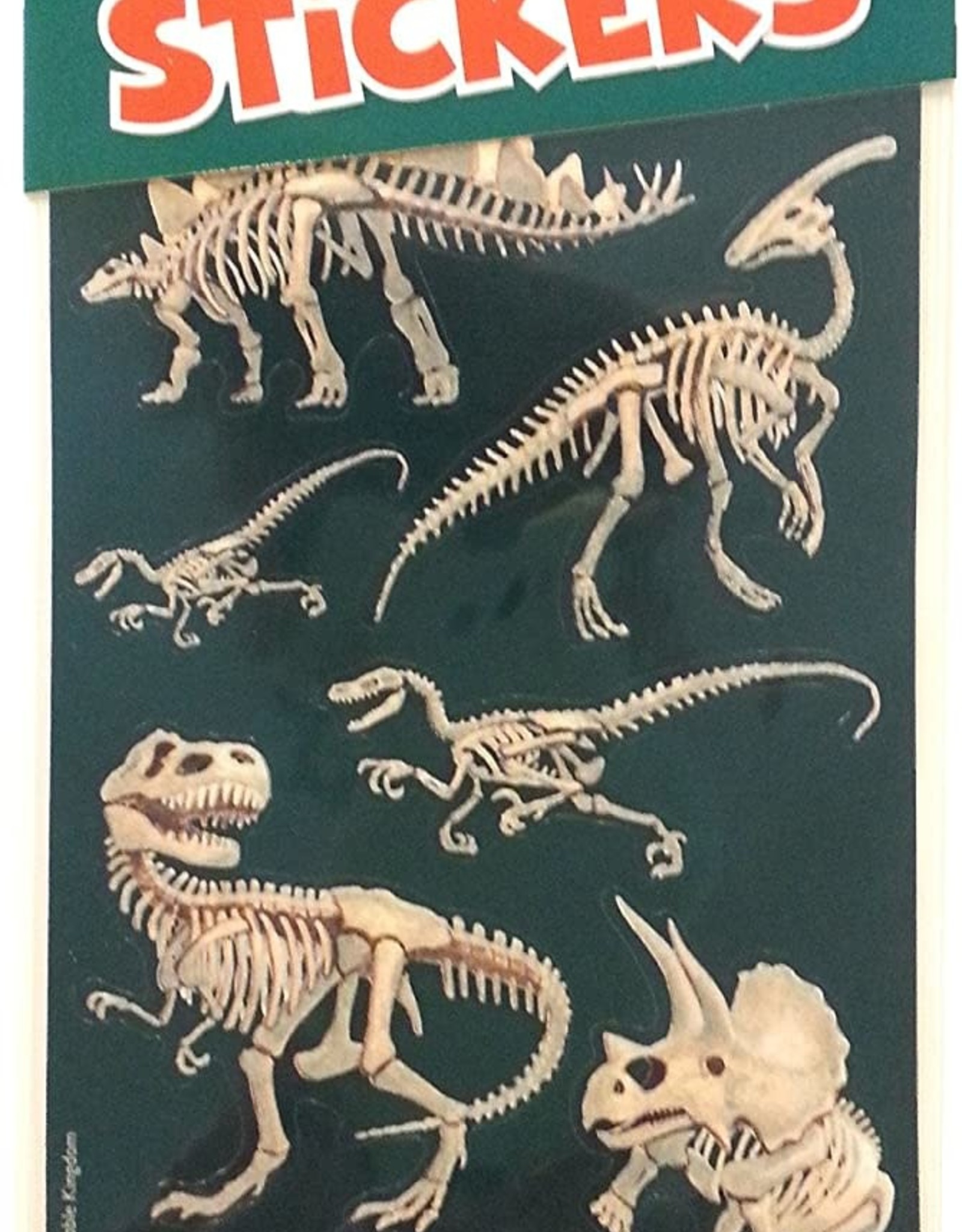 Peaceable Kingdom Glow in the Dark Stickers: Glowing Dino Bones