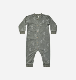 Rylee+Cru 3-6mo: Button Down Jumpsuit - Moons