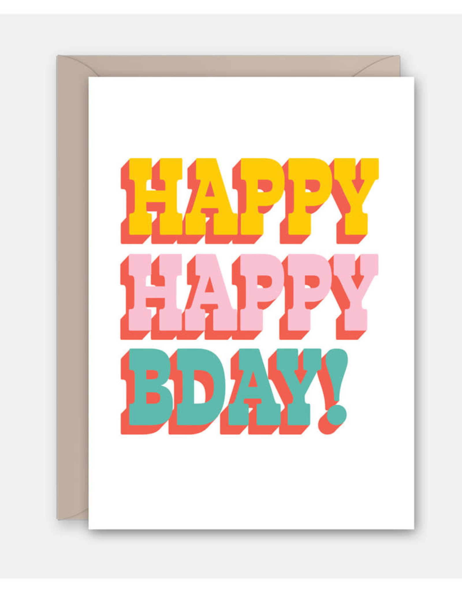 Rock Paper Scissors Enclosure Card: Happy Happy Bday