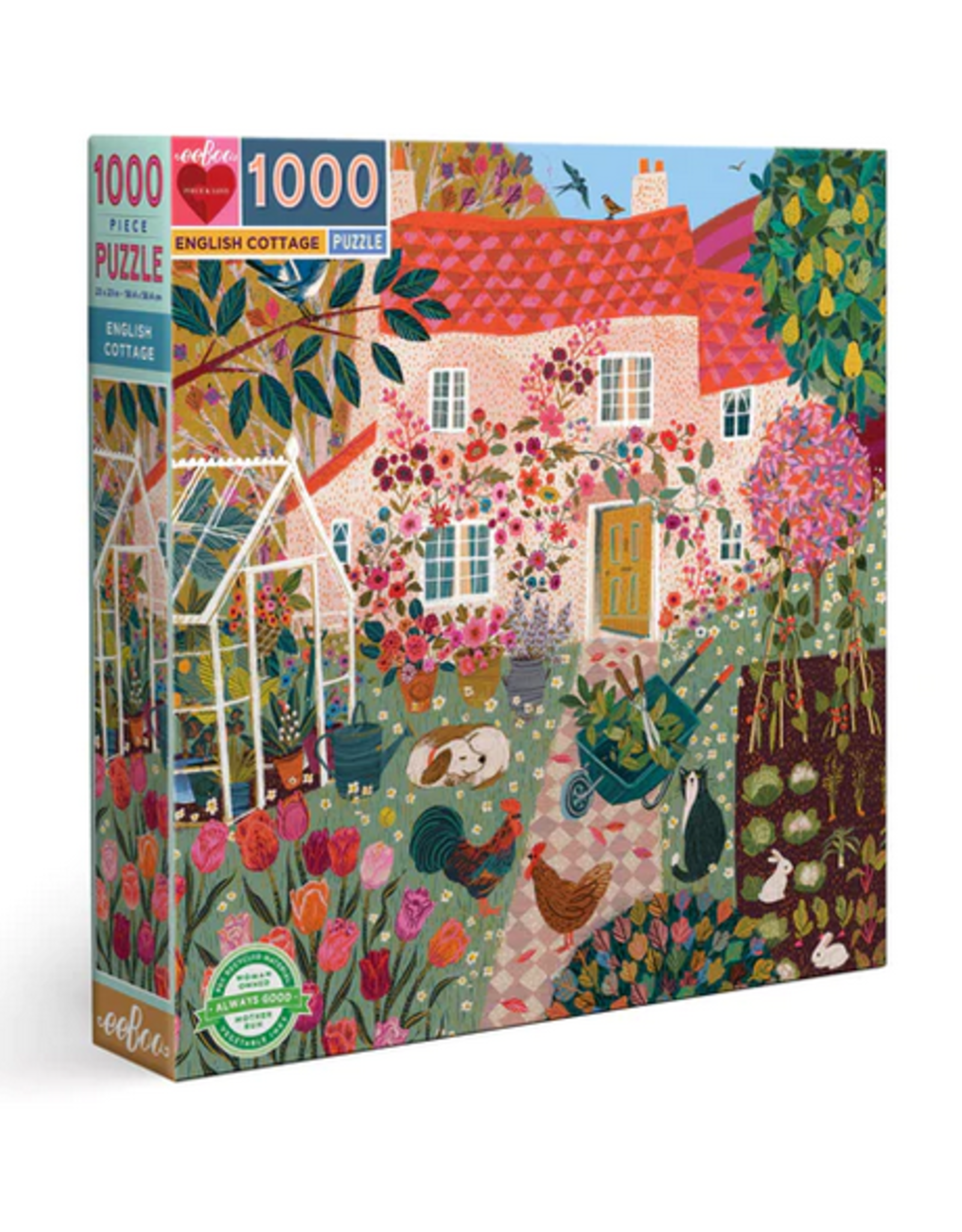 eeBoo 1000PC Puzzle: English Cottage