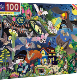 eeBoo 100pc Puzzle: Love of Bats (glow)