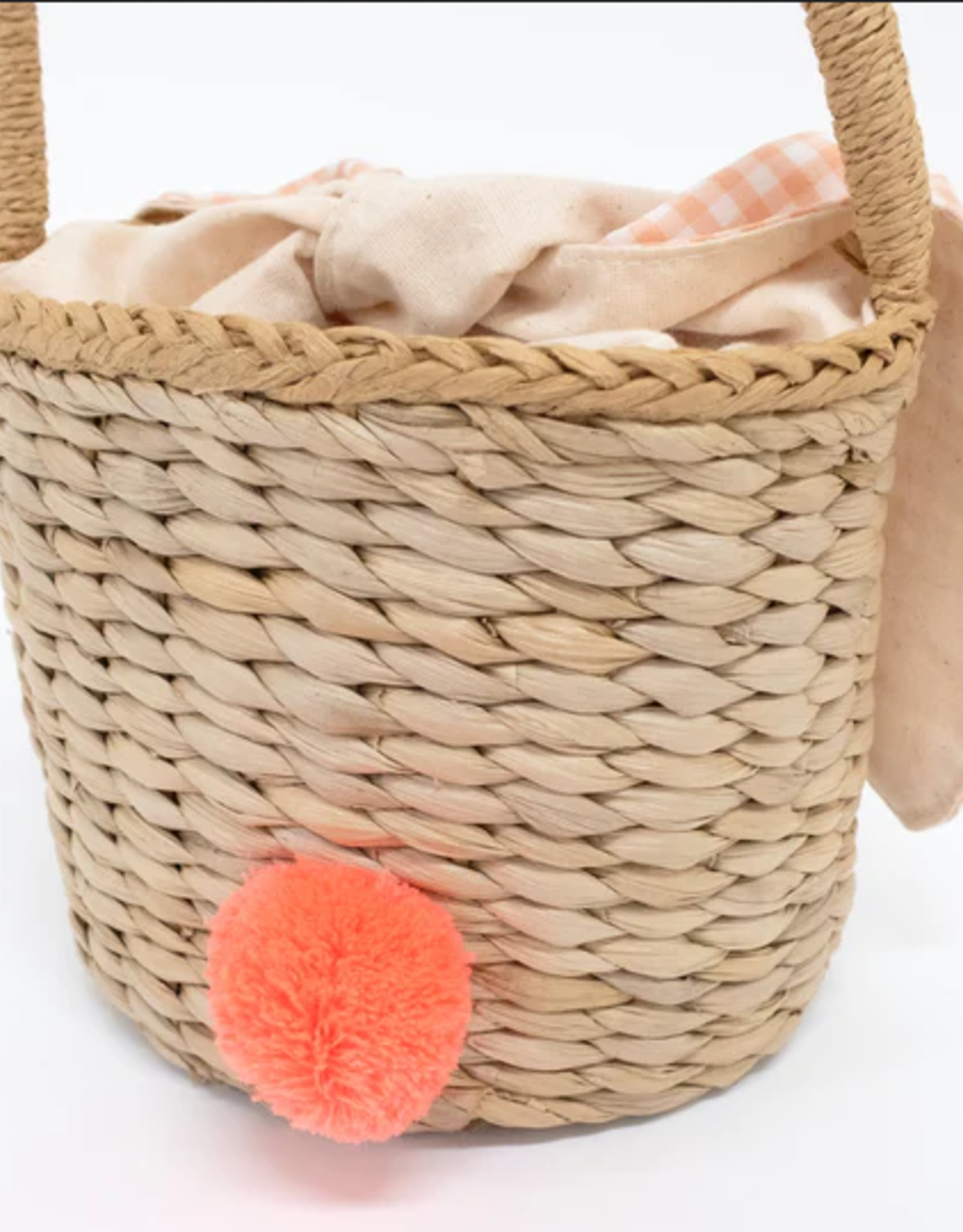 Meri Meri Gingham Bunny Straw Bag