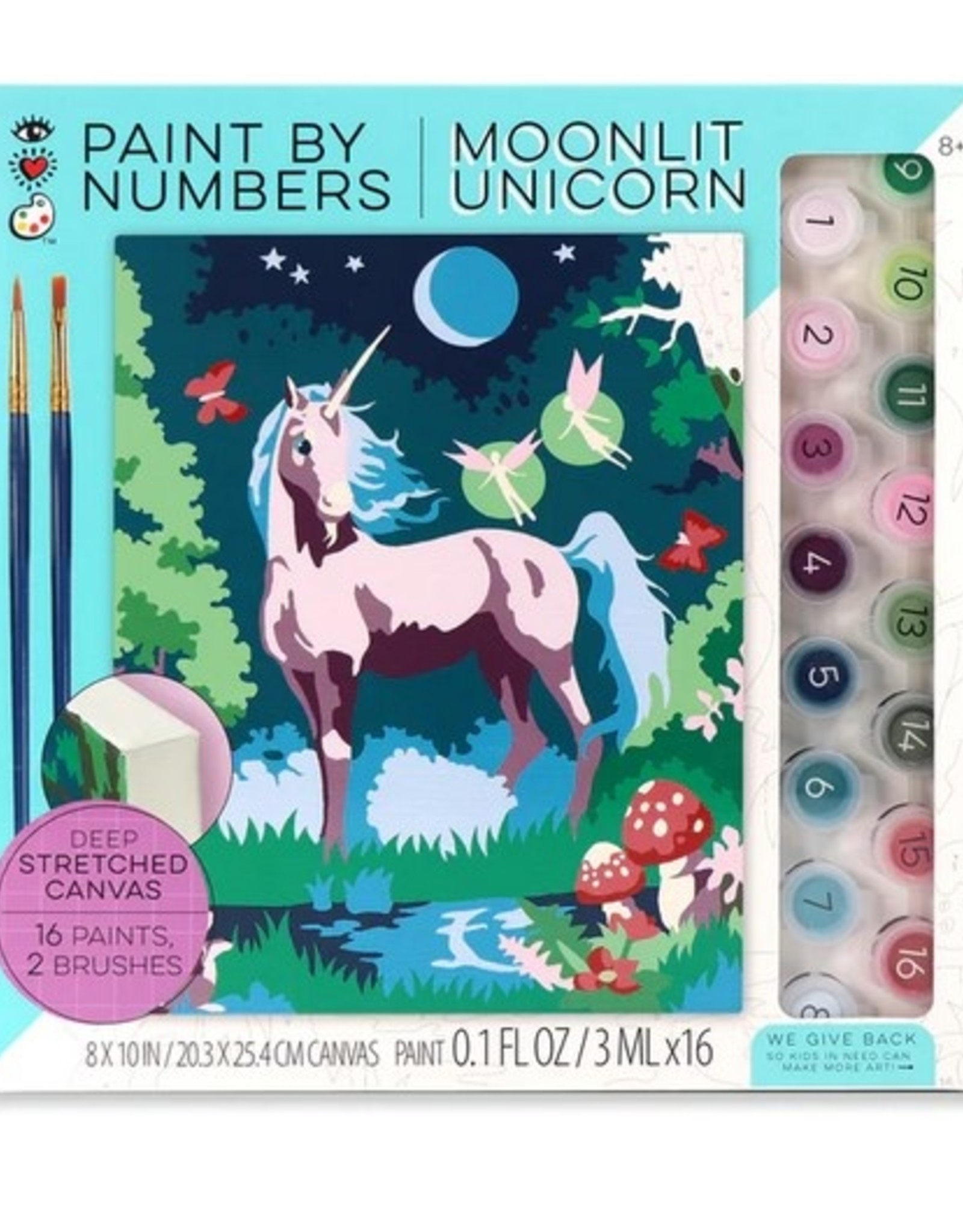 Bright Stripes Paint By Number: Moonlit Unicorn