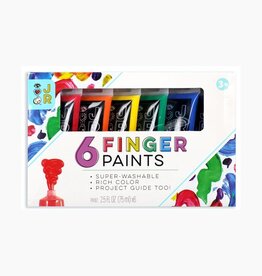 Bright Stripes JR 6 Washable Fingerpaints