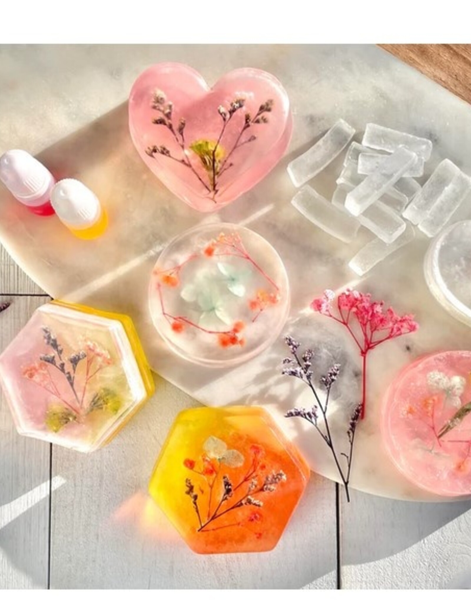 Bright Stripes Flower Power DIY Soaps