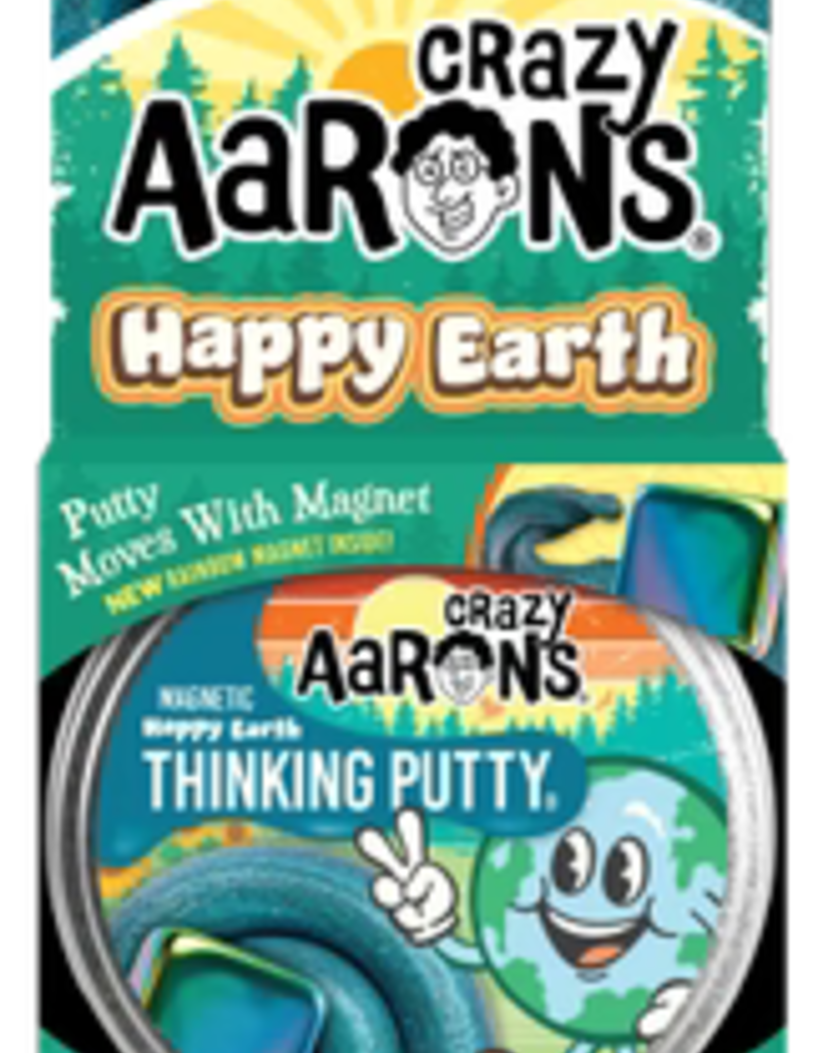Crazy Aaron's Putty World Magnetic Storms 4" Tin: Happy Earth