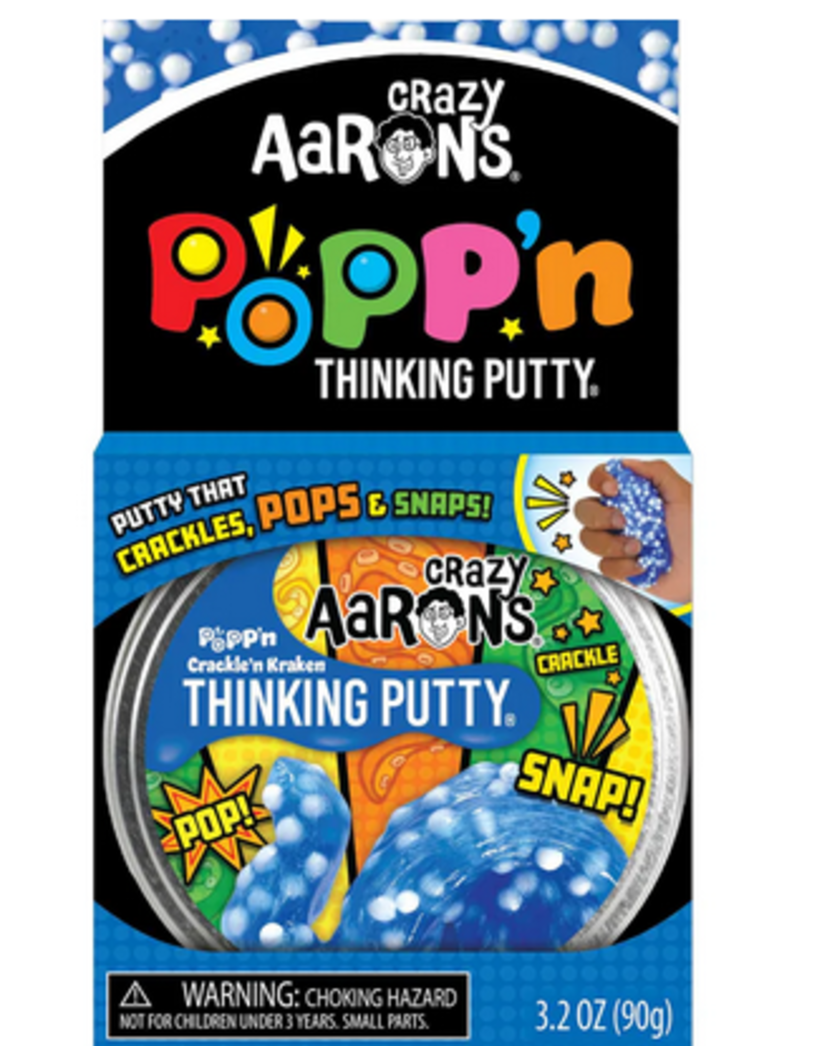 Crazy Aaron's Putty World Crackle'n Kraken - 4" Thinking  Putty Tin
