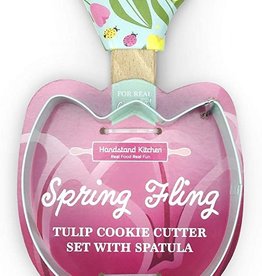 Handstand Kitchen Spring Fling Tulip Cookie Cutter Set with Spatula