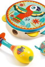 Djeco Animambo 3pc Set: Guiro, Maracas, Tambourine