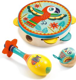 Djeco Animambo 3pc Set: Guiro, Maracas, Tambourine