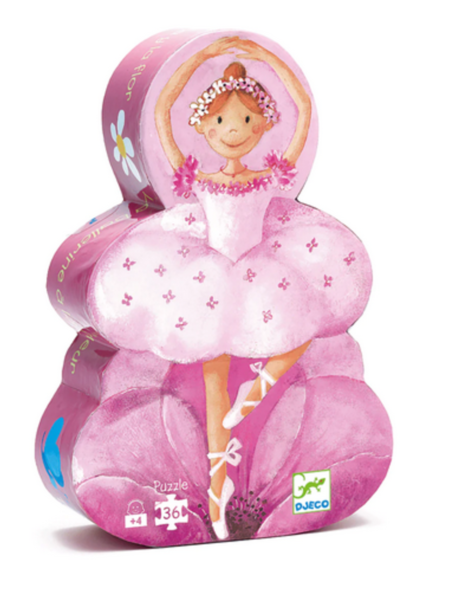 Djeco Silhouette Puzzles: 36pc The Ballerina With The Flower