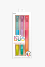 Ooly Writer's Duo Double Double-Ended Fountain Pens + Highlighters (set of 3)