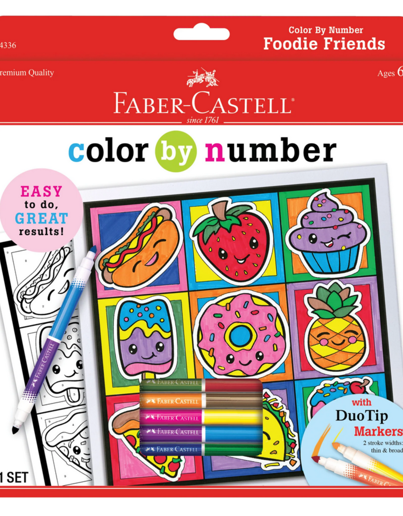 Faber-Castell Color By Number Foodie Friends