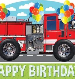 Paper House Fire Truck Foil Card