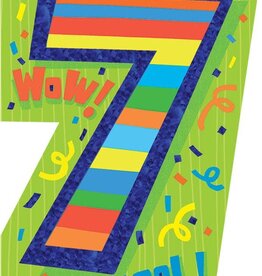 Paper House Foil Card: 7th Birthday