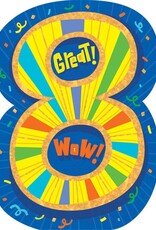 Peaceable Kingdom Foil Card: 8th Birthday