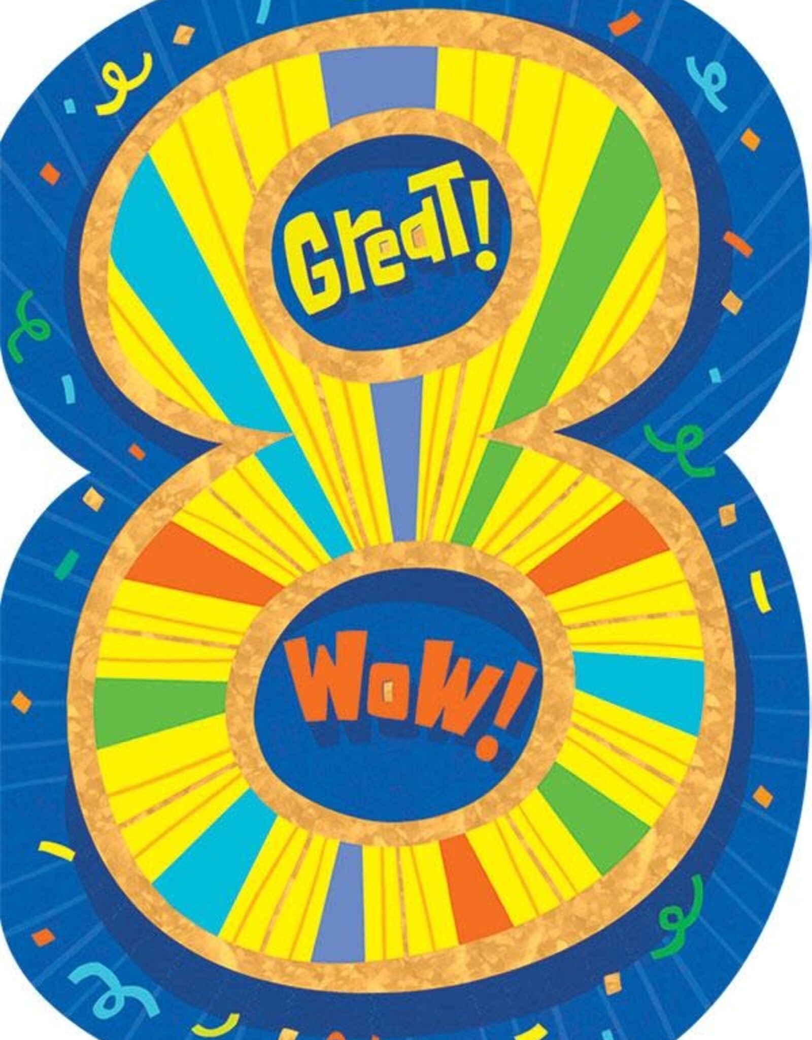 Peaceable Kingdom Foil Card: 8th Birthday