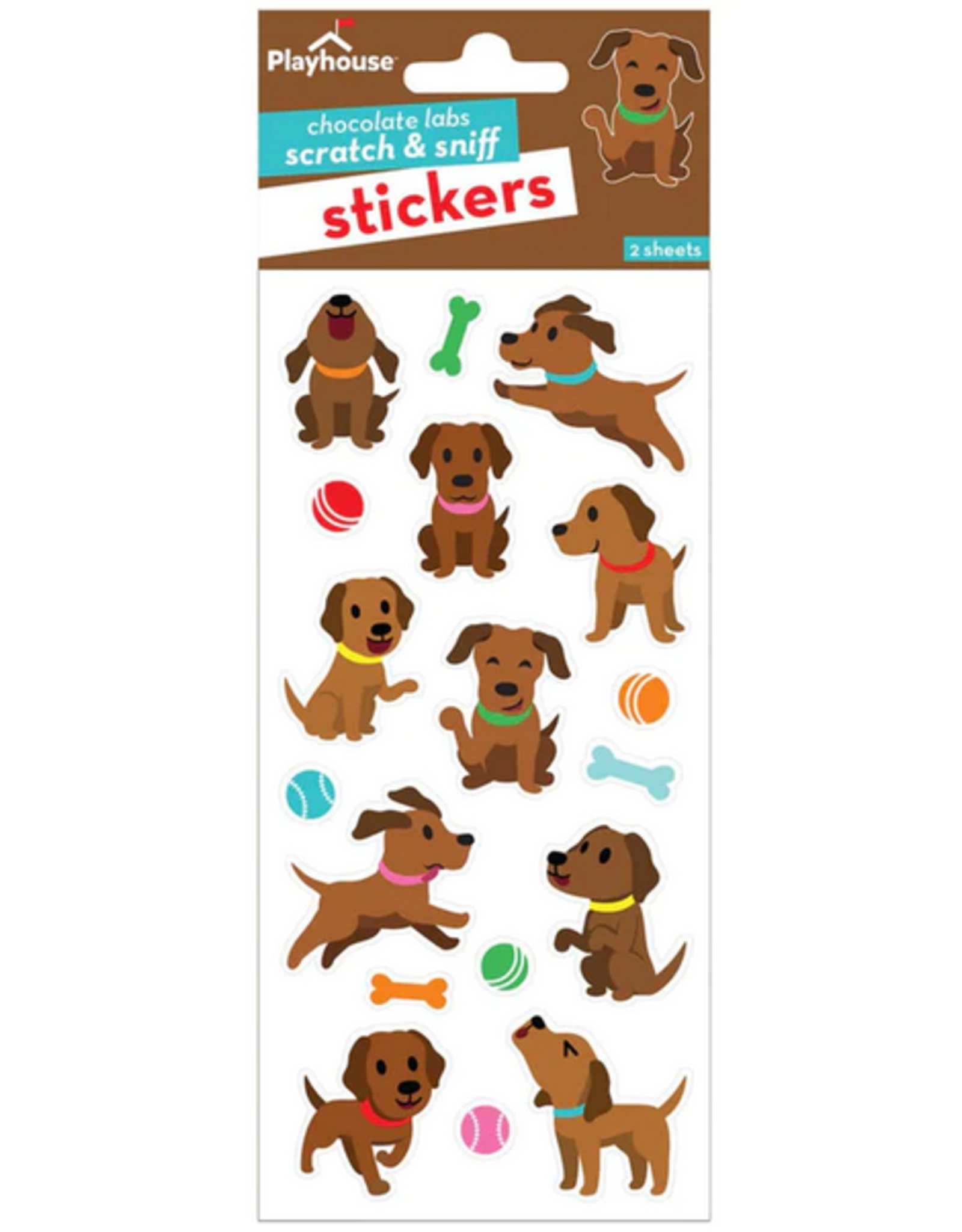 Peaceable Kingdom Scratch & Sniff Stickers: Chocolate Labs