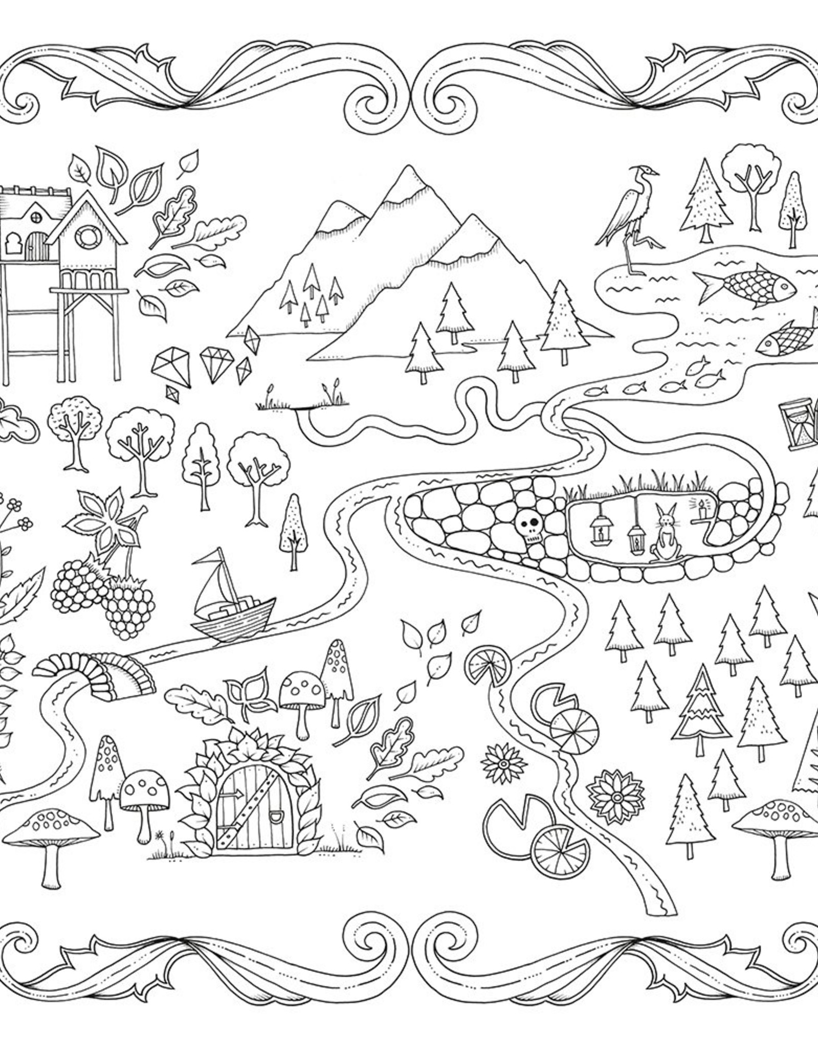 Chronicle Books Enchanted Forest Coloring Book