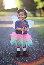 Creative Education Neon Rainbow Tutu with Wings & Wand, size 4-6