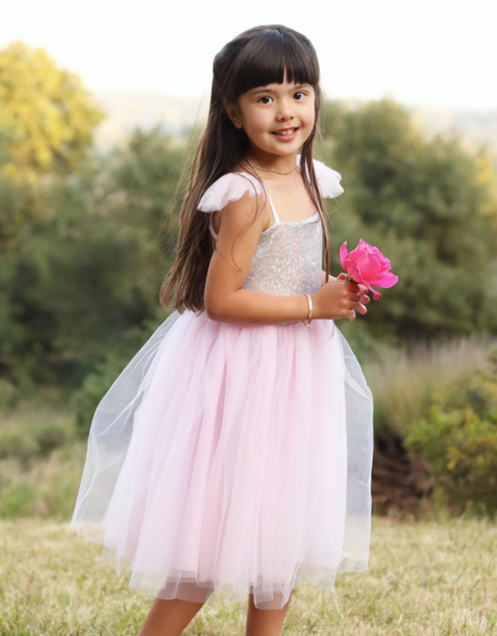 Creative Education Sequins Princess Dress, Silver, size 3-4