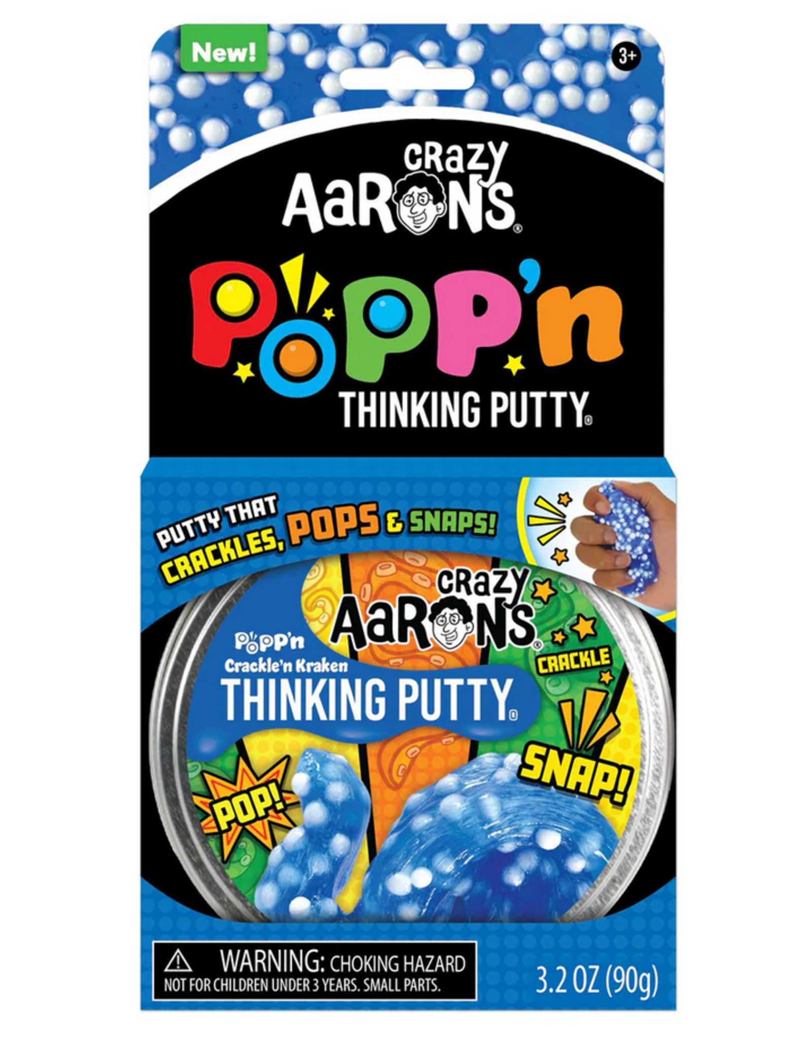 Crazy Aaron's Putty World Crackle'n Kraken - 4" Thinking  Putty Tin
