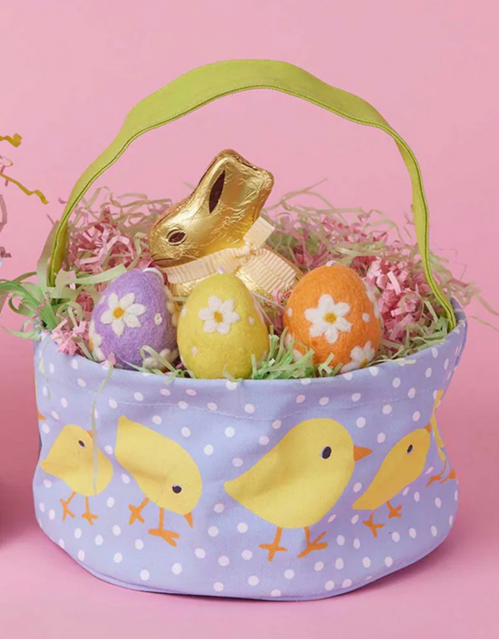 RockFlowerPaper Baby Chicks Canvas Easter Basket