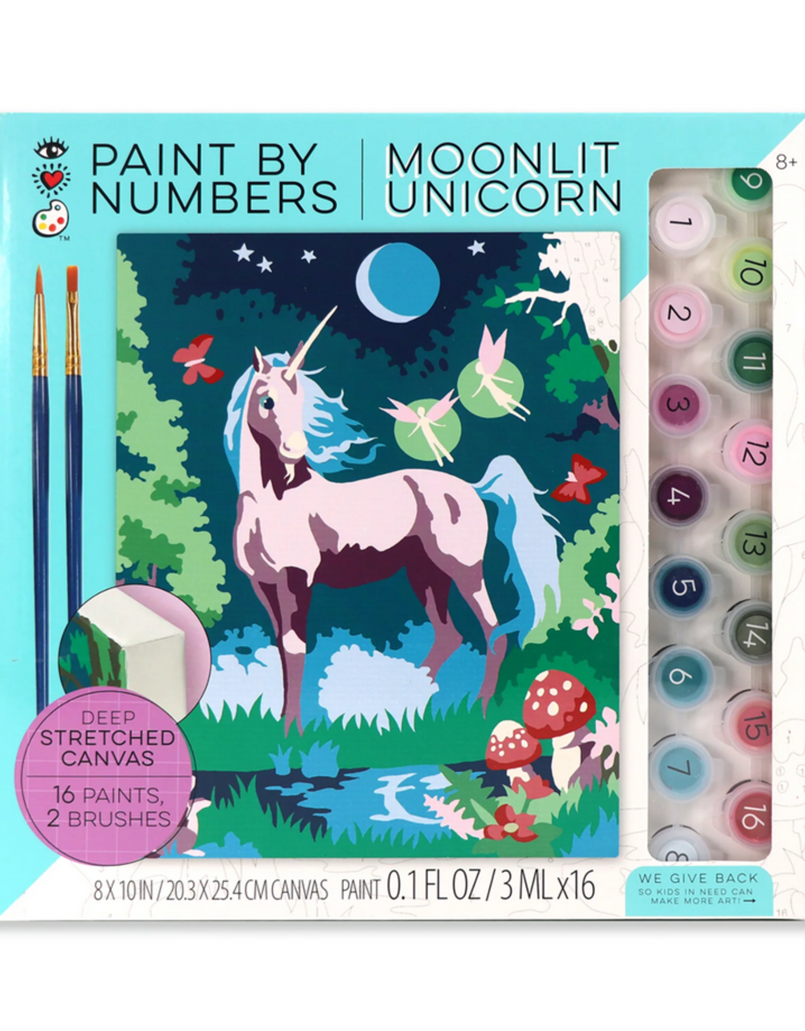 Bright Stripes Paint By Number: Moonlit Unicorn