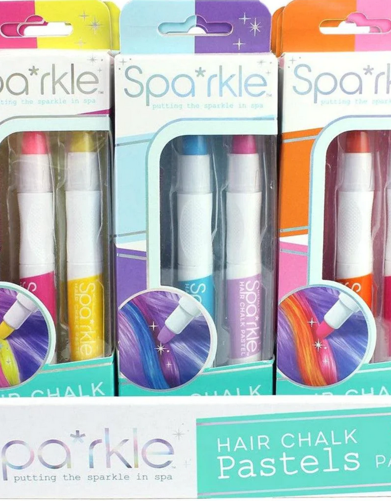 Bright Stripes 2 Pack Hair Chalk, Asst