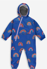 Muddy Puddles 0-6MO: EcoLight Recycled Puddlesuit - Blue Rainbow
