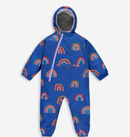 Muddy Puddles 12-18MO: EcoLight Recycled Puddlesuit - Blue Rainbow